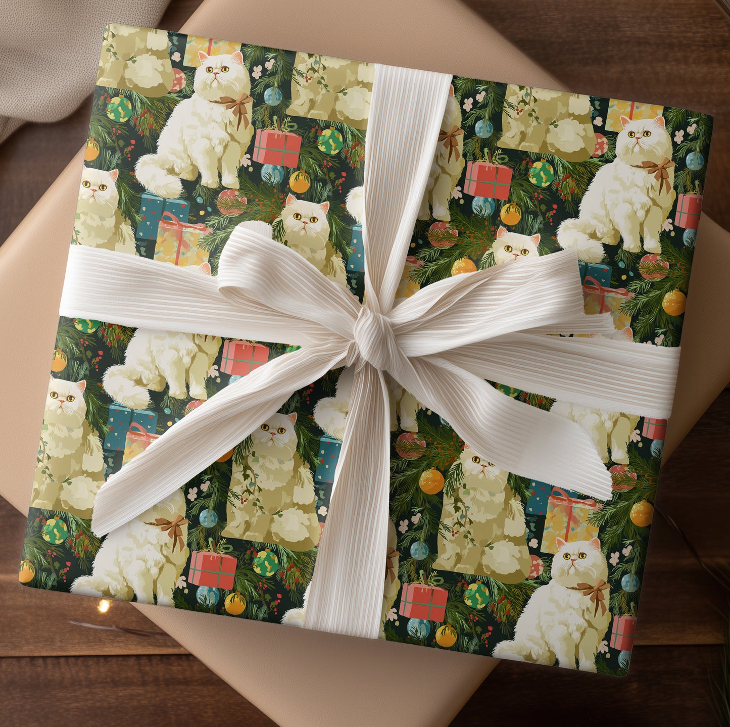 Festive Felines Among Holiday Cheer