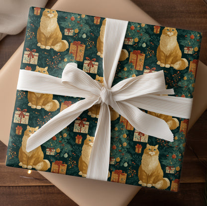 Golden Fur Amid Winter's Gifts