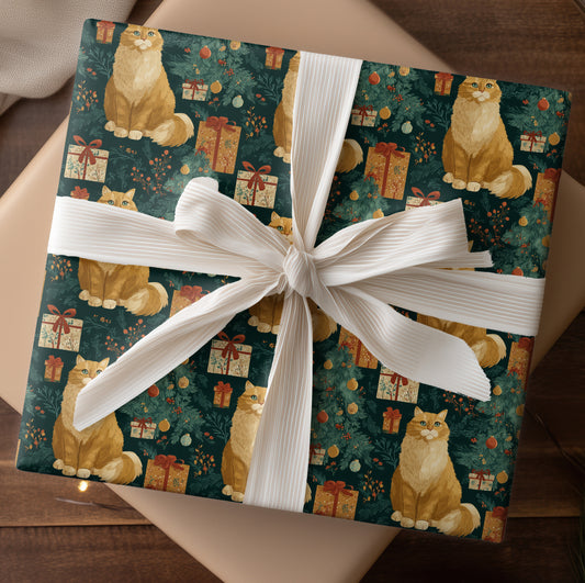 Golden Fur Amid Winter's Gifts