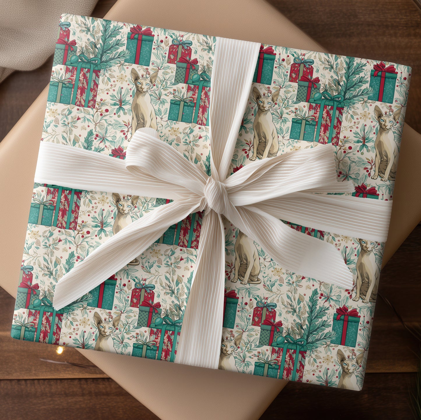 Curious Cat Unwraps Holiday Magic