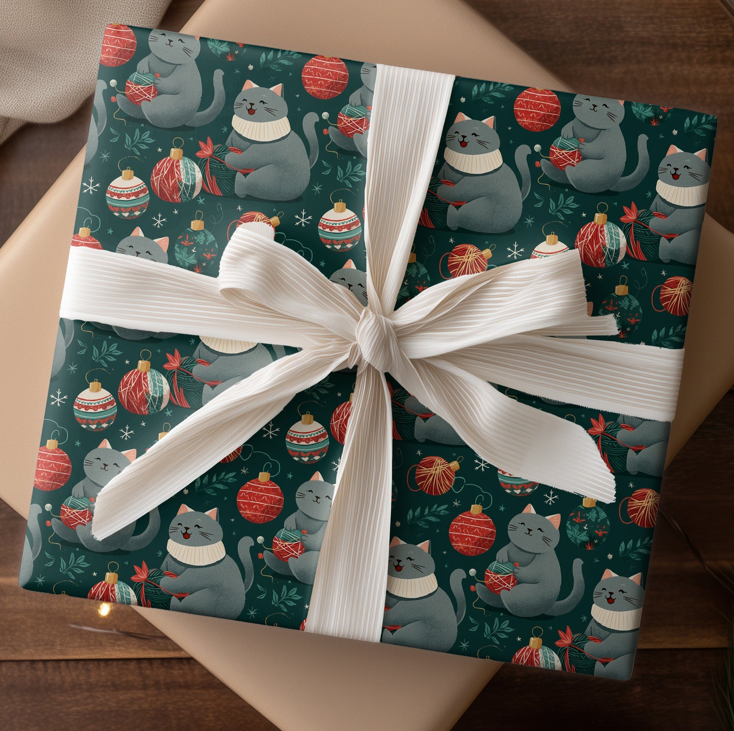 Yarn Cats Celebrate Winter's Cheer