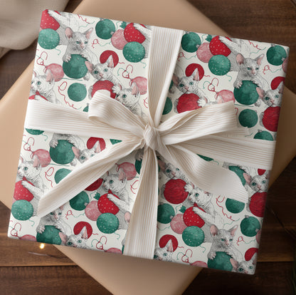 Playful Paws Amid Holiday Yarn