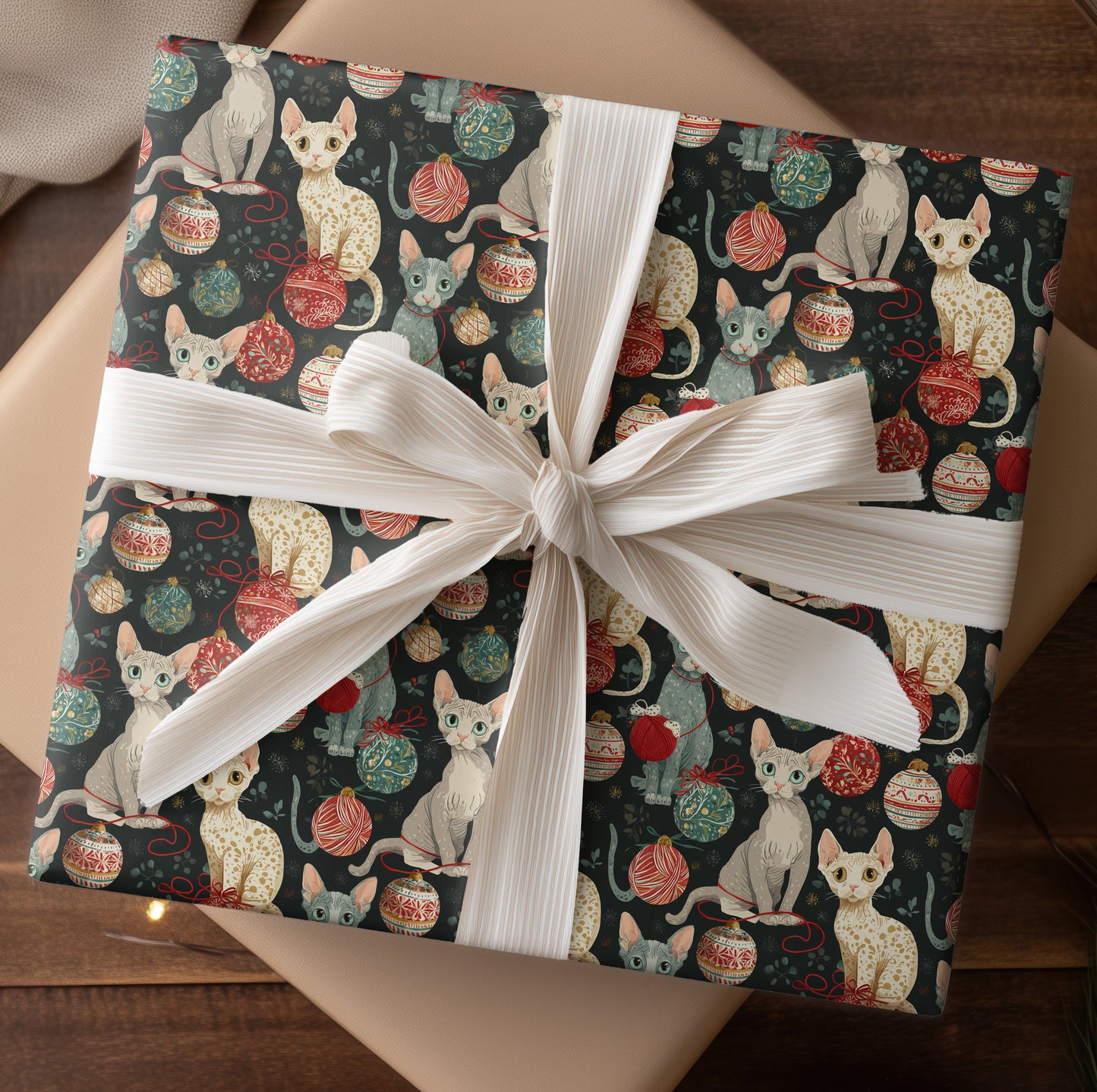 Curious Cats Unravel Christmas Cheer