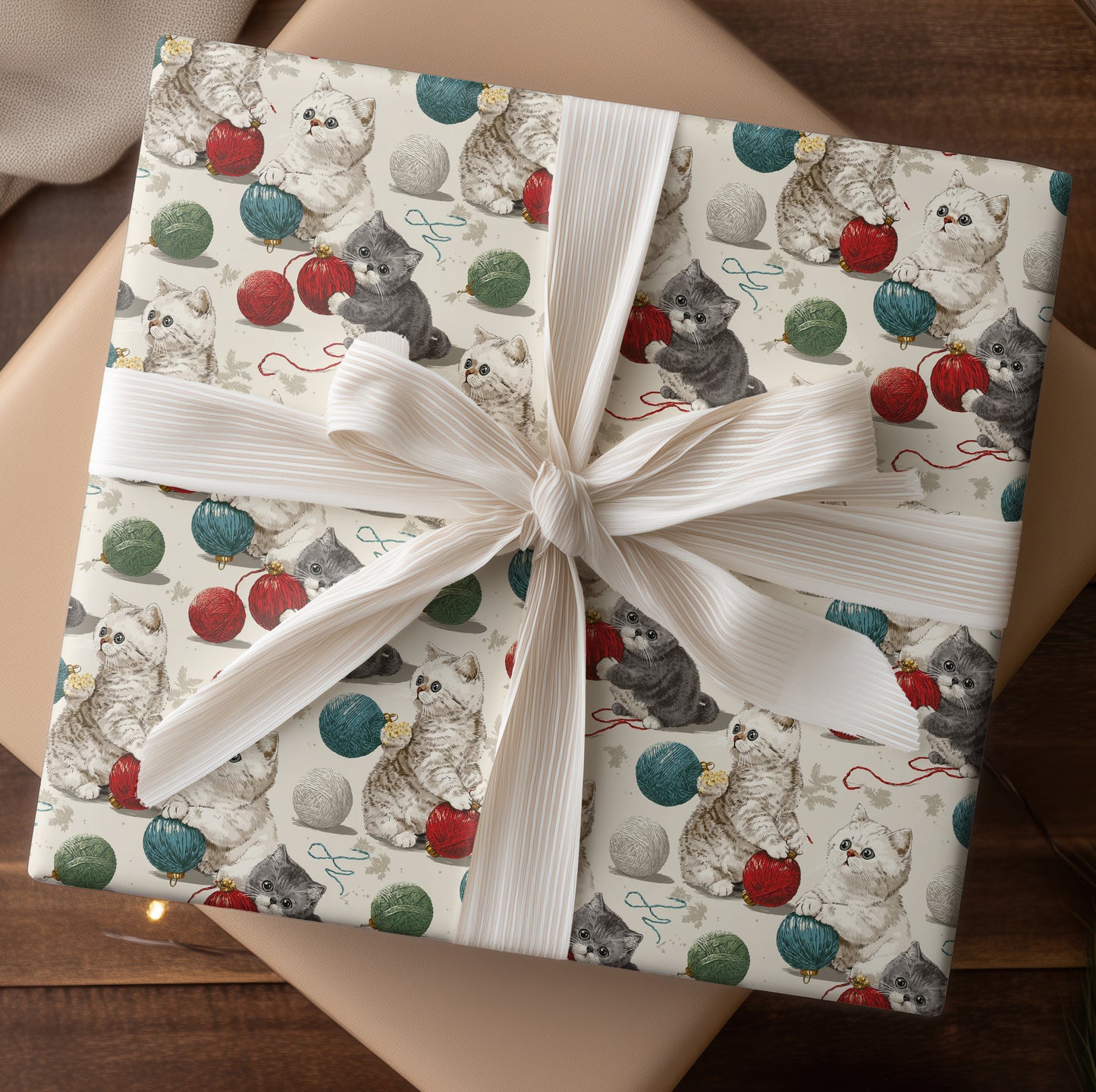 Playful Paws And Christmas Strings