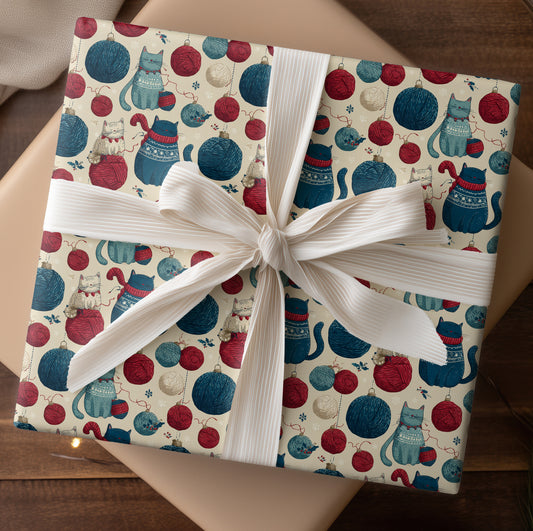 Cozy Cats Unravel Winter's Yarn