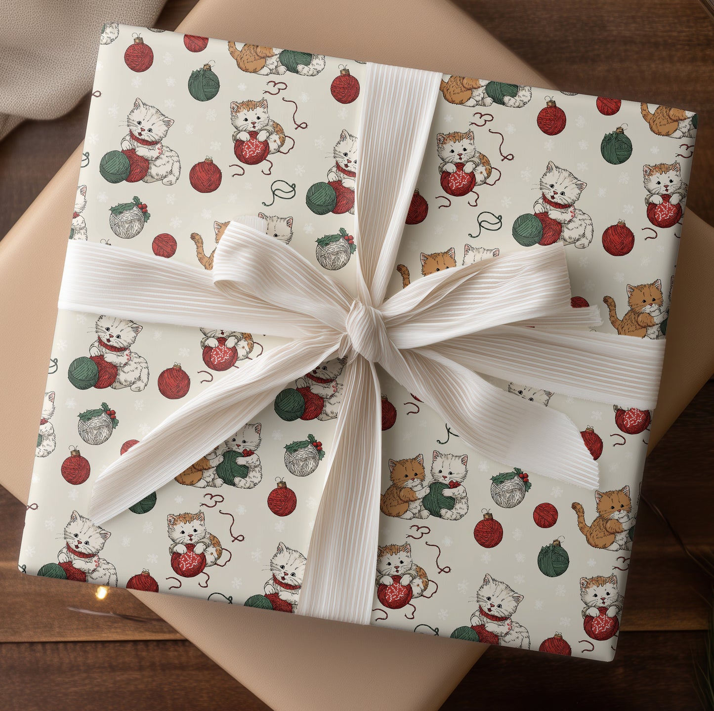 Playful Paws And Christmas Yarn