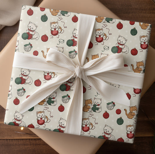 Playful Paws And Christmas Yarn