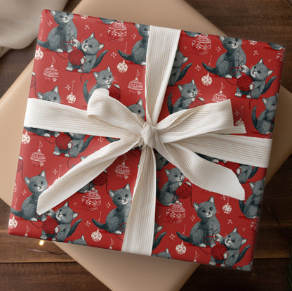 Playful Paws Unravel Christmas