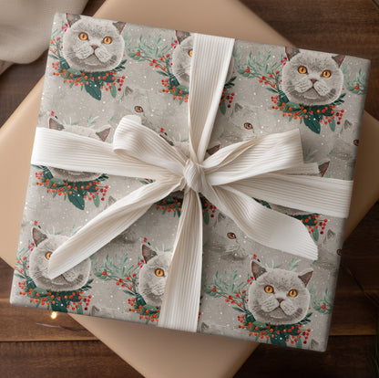 Winter's Regal Feline Companion