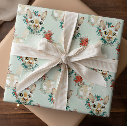 Winter's Curious Feline Friend