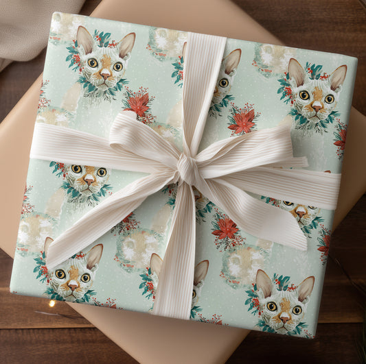 Winter's Curious Feline Friend