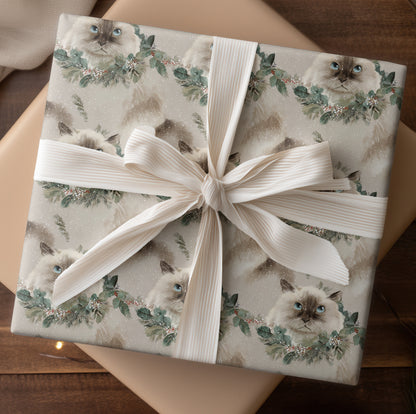 Cold Stare Amid Winter's Garland