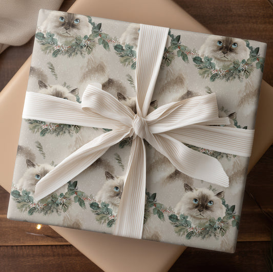 Cold Stare Amid Winter's Garland