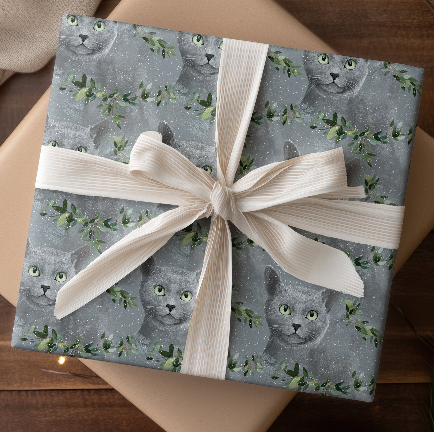 Emerald Gaze Through Winter's Veil