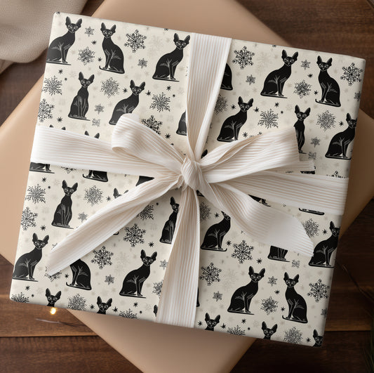 Winter's Feline Silhouettes