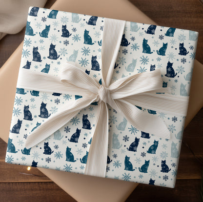 Midnight Cats Dancing Through Frost