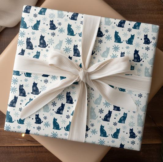 Midnight Cats Dancing Through Frost