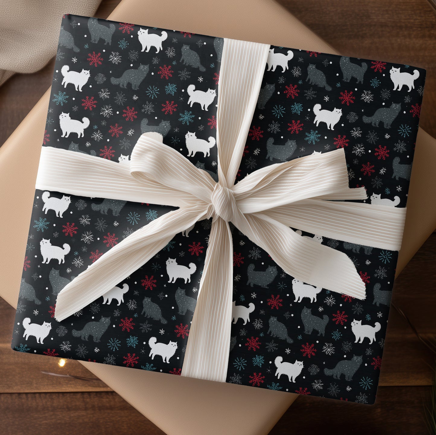 Winter's Playful Feline Dance