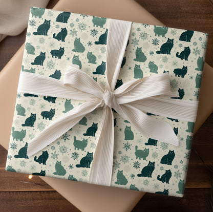 Feline Silhouettes in Winter's Hush