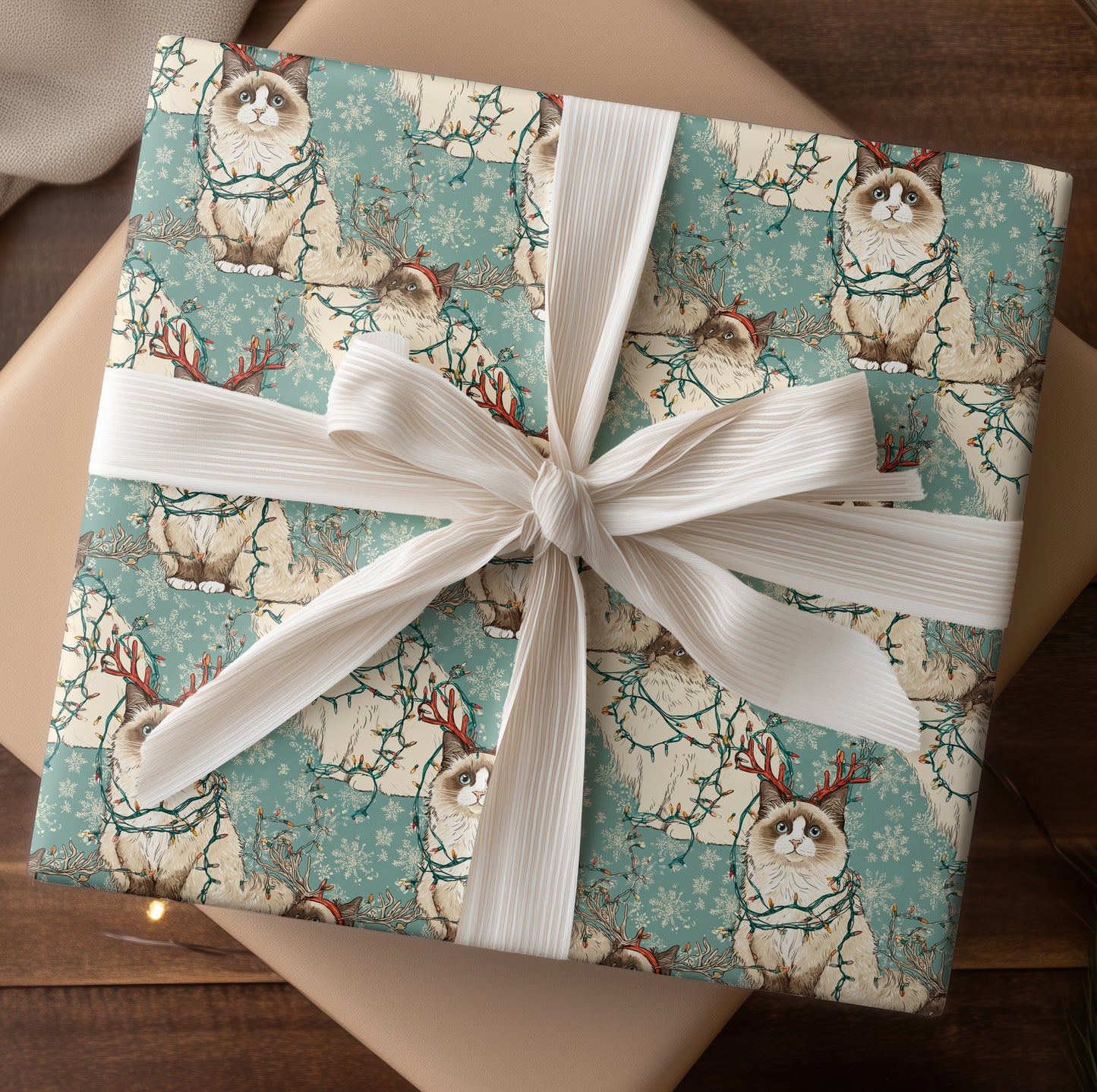 Feline Reindeer: A Winter Whimsy