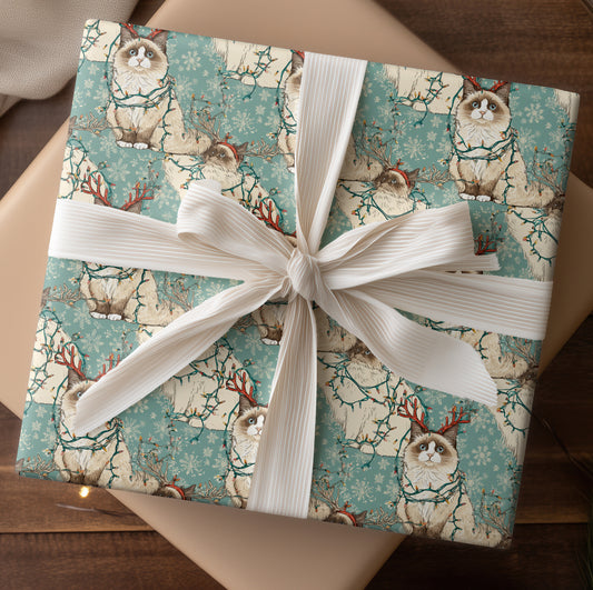 Feline Reindeer: A Winter Whimsy