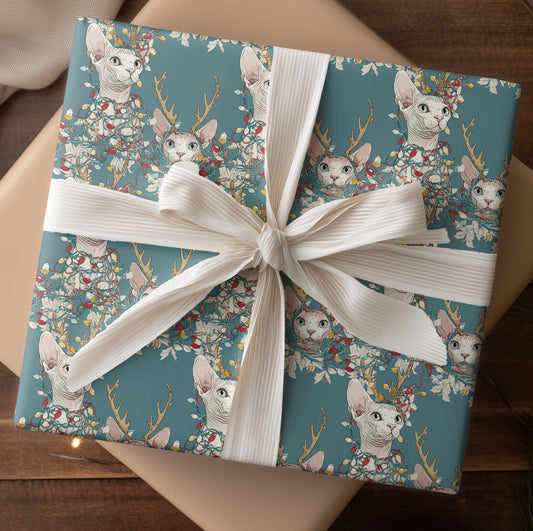 Tangled In Festive Feline Lights