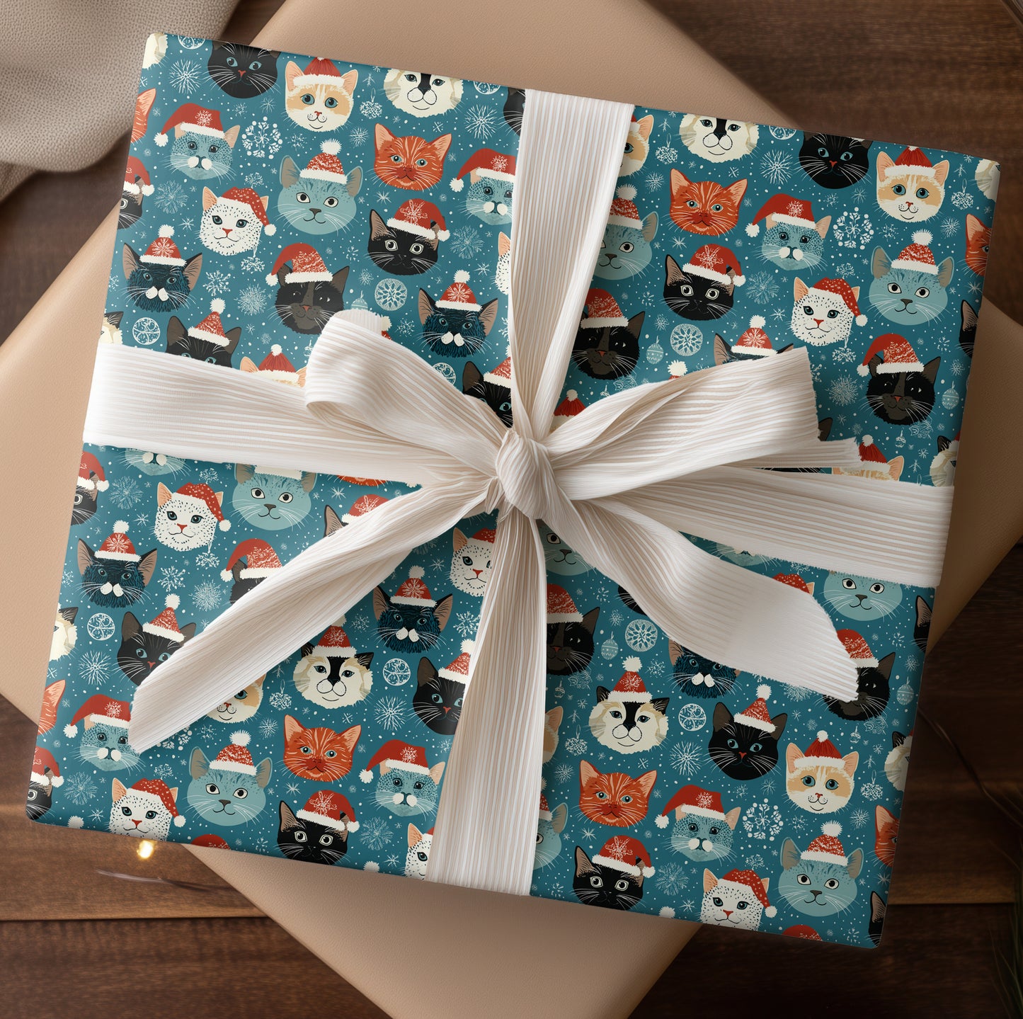 Festive Felines in Snowy Reverie