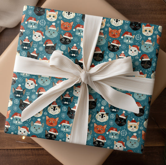 Festive Felines in Snowy Reverie