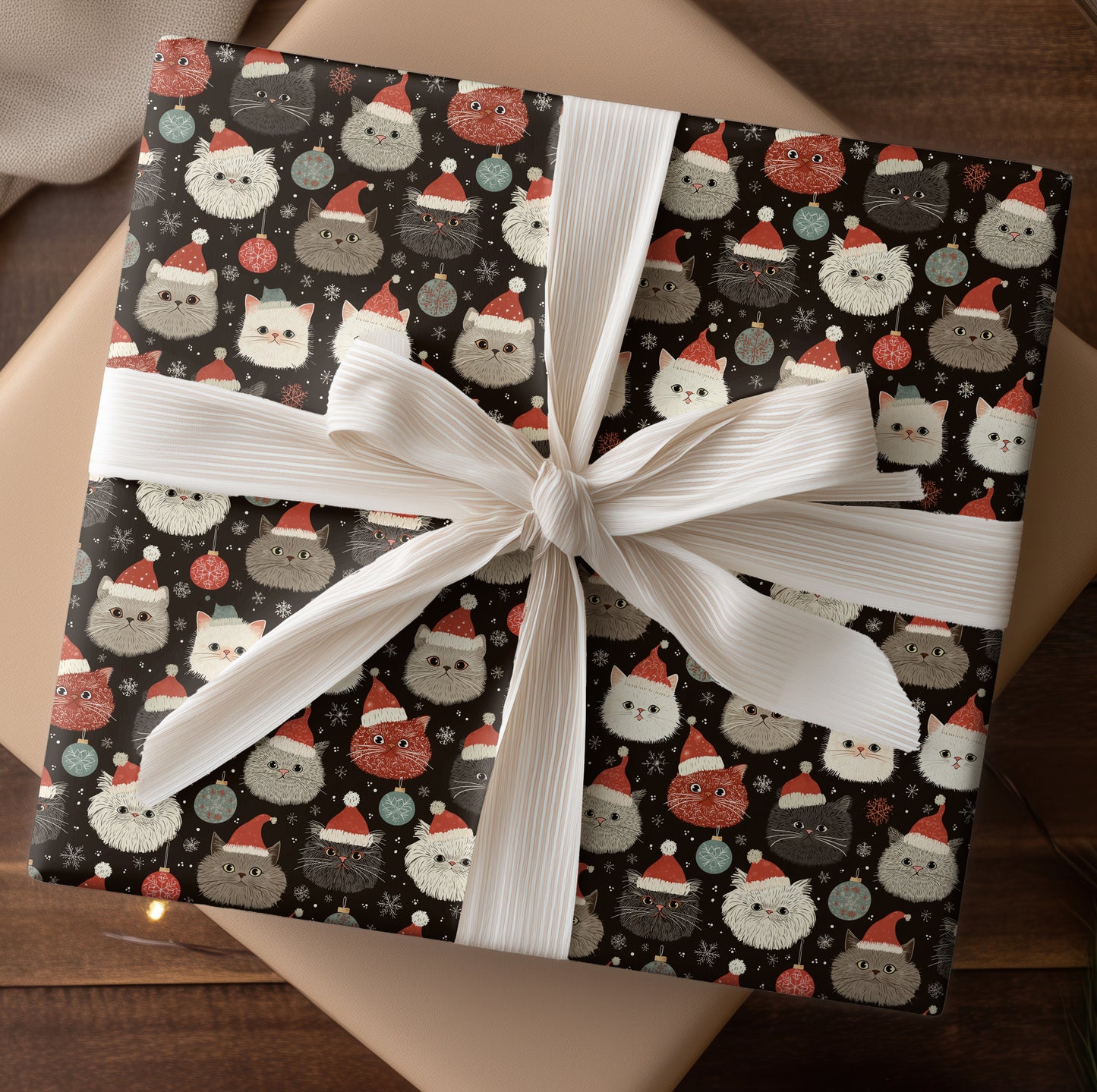 Festive Felines Dance Through Snowfall