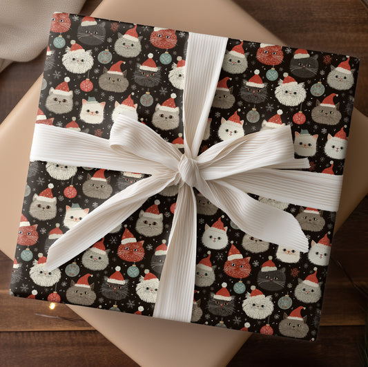 Festive Felines Dance Through Snowfall