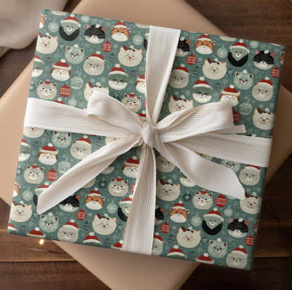 Festive Felines Dancing Through Snowflakes