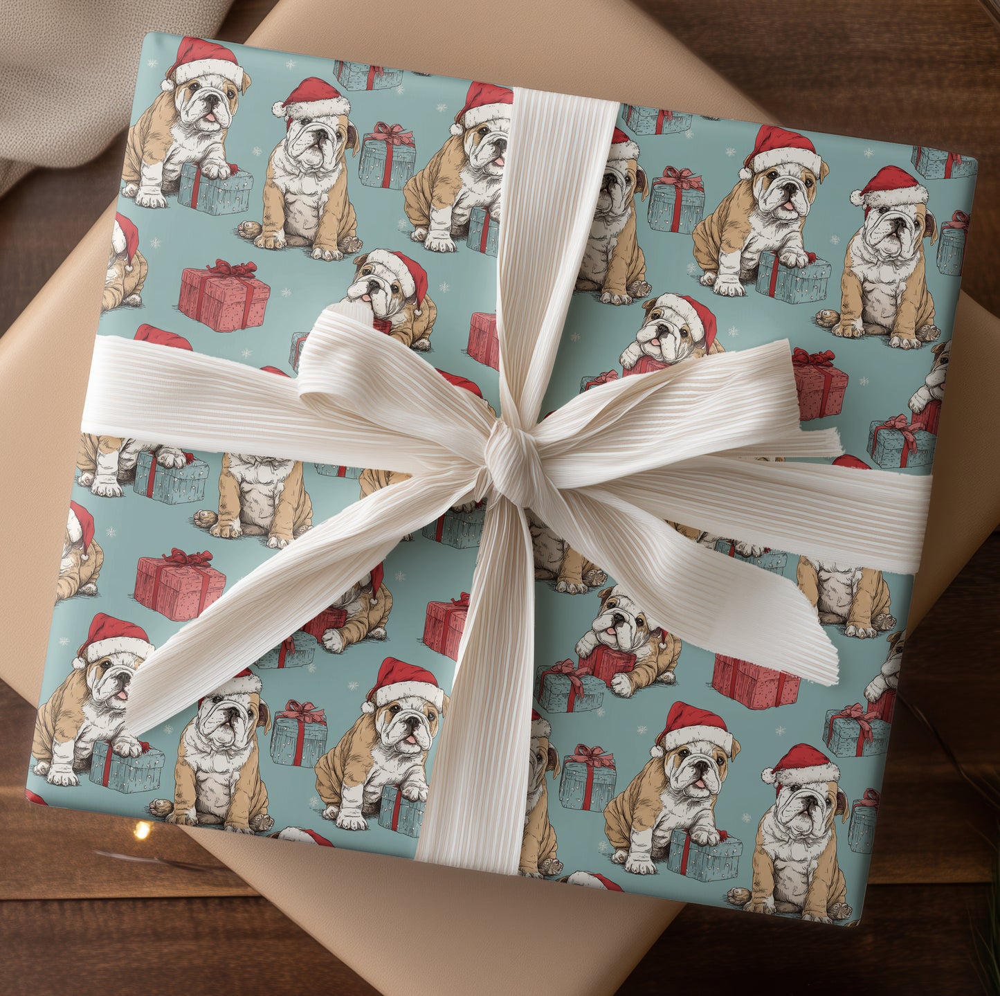 Bulldog Buddies Unwrap Holiday Cheer