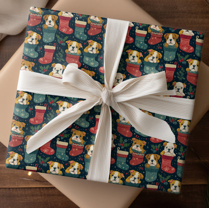 Puppies Peek From Festive Socks