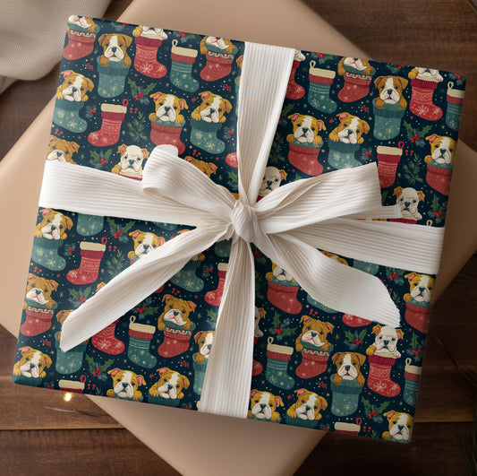 Puppies Peek From Festive Socks