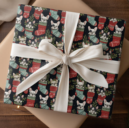 Puppies Peek From Holiday Socks