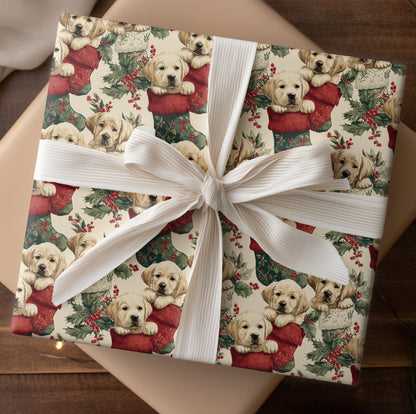 Puppy Stockings Await Christmas Magic