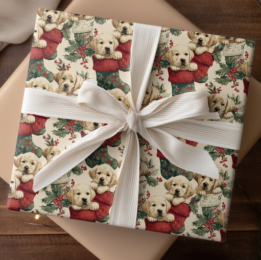Puppy Stockings Await Christmas Magic