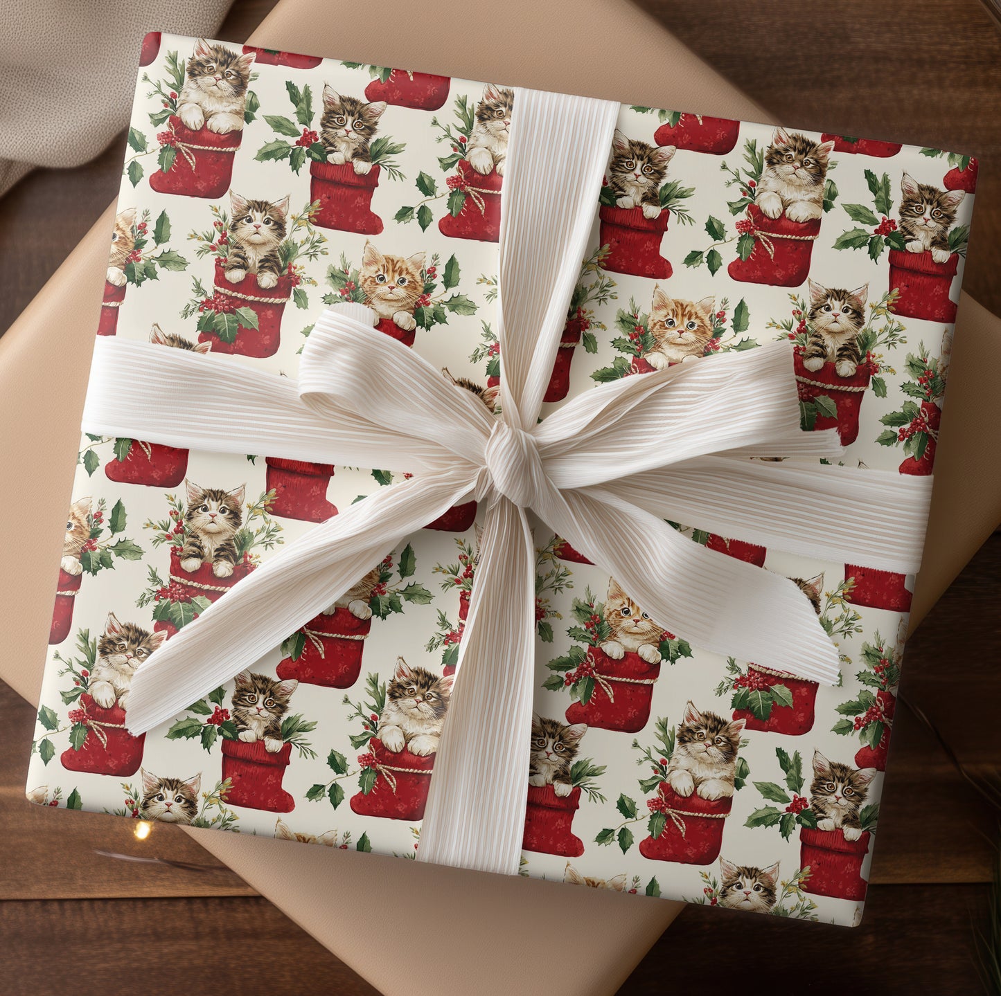 Kittens Unwrap Holiday Cheer