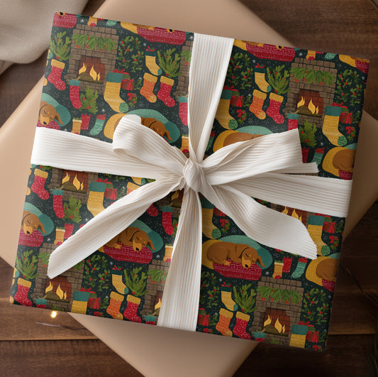 Cozy Flames Dance Between Stockings