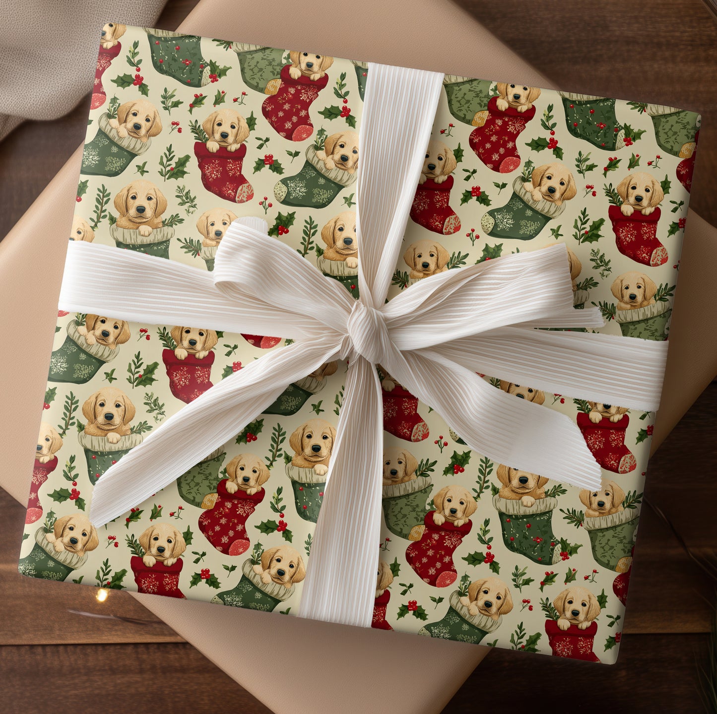 Puppy-Filled Stockings of Yuletide Cheer