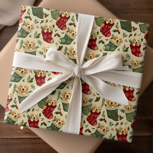 Puppy-Filled Stockings of Yuletide Cheer