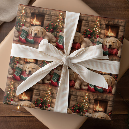 Cozy Paws Beside Christmas Flames