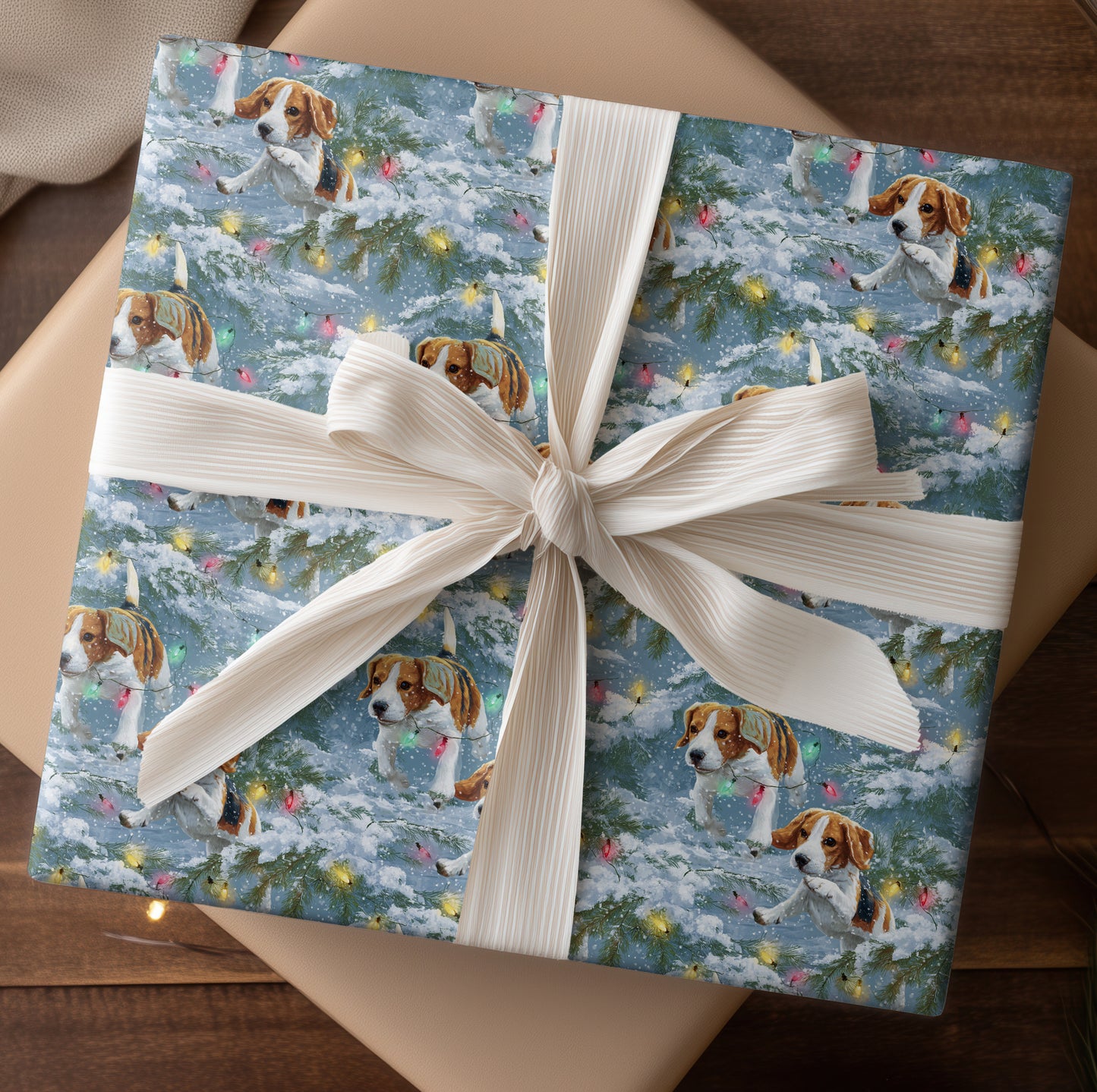 Playful Paws Dancing Through Snowfall