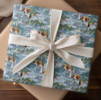 Playful Paws Dancing Through Snowfall