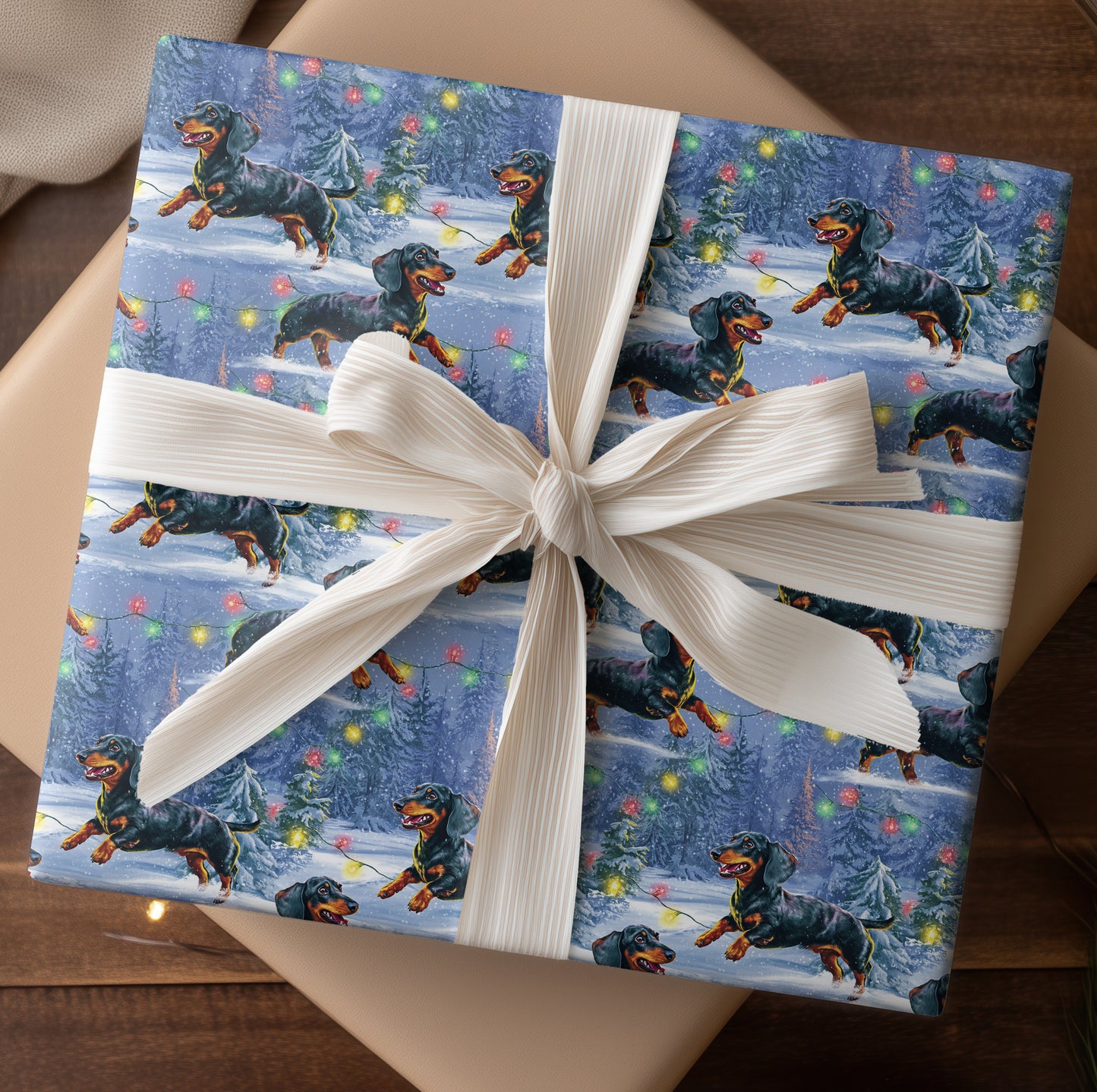 Dachshunds Dance Through Snowy Nights