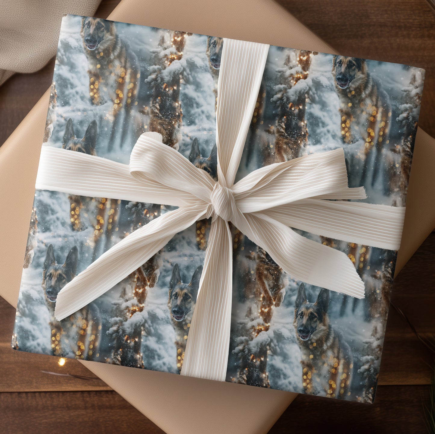 Loyal Companion Dances Through Snowfall