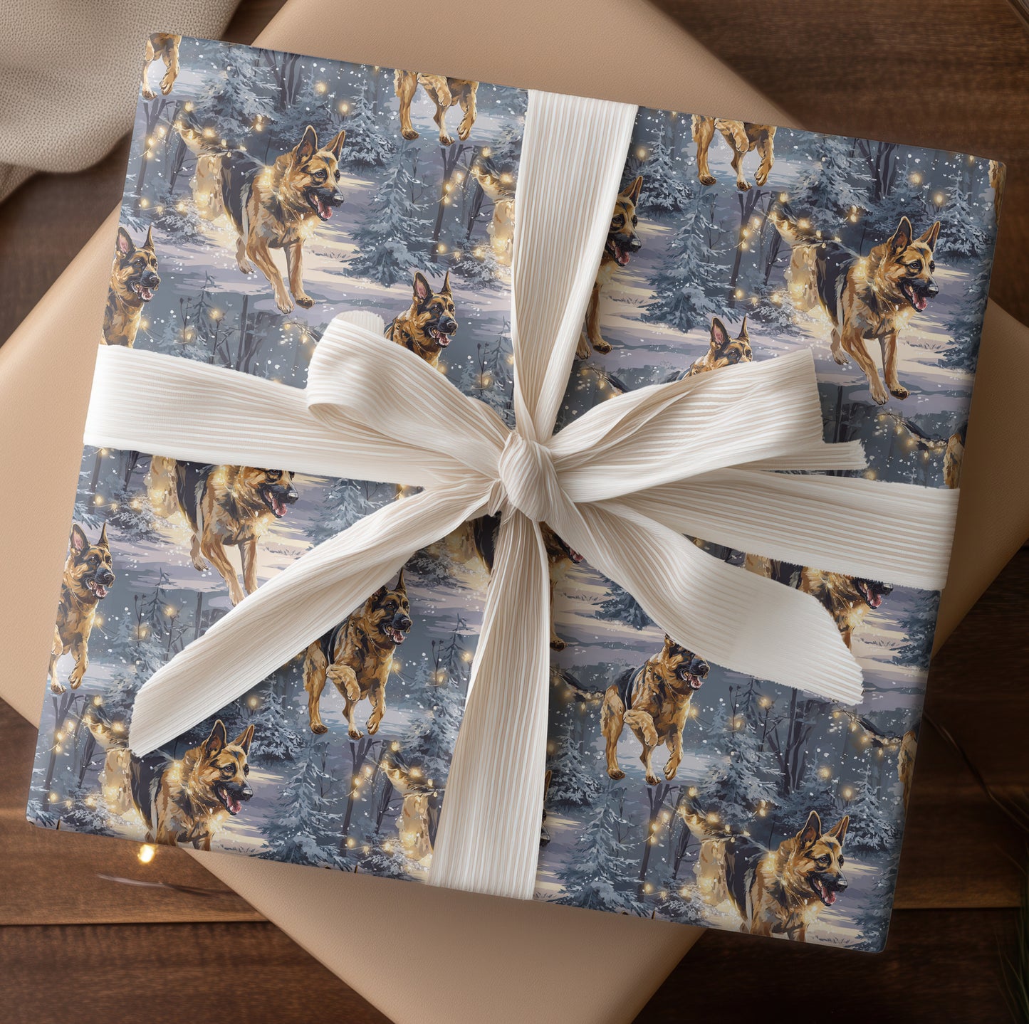 Playful Paws Through Winter's Light