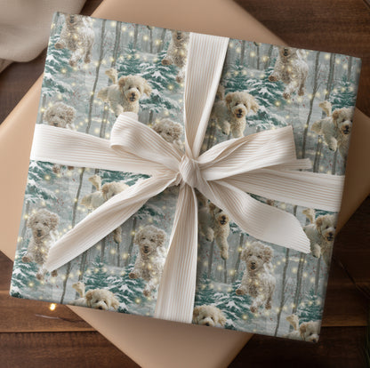 Playful Paws Dance Through Snowlight