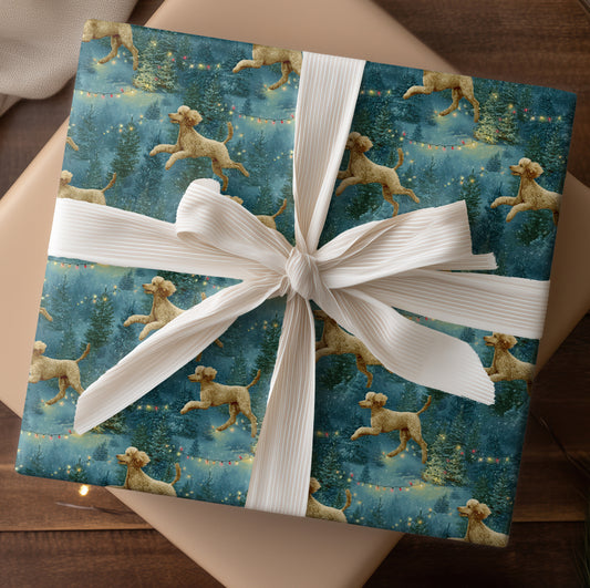 Festive Paws Dancing Through Snowfall