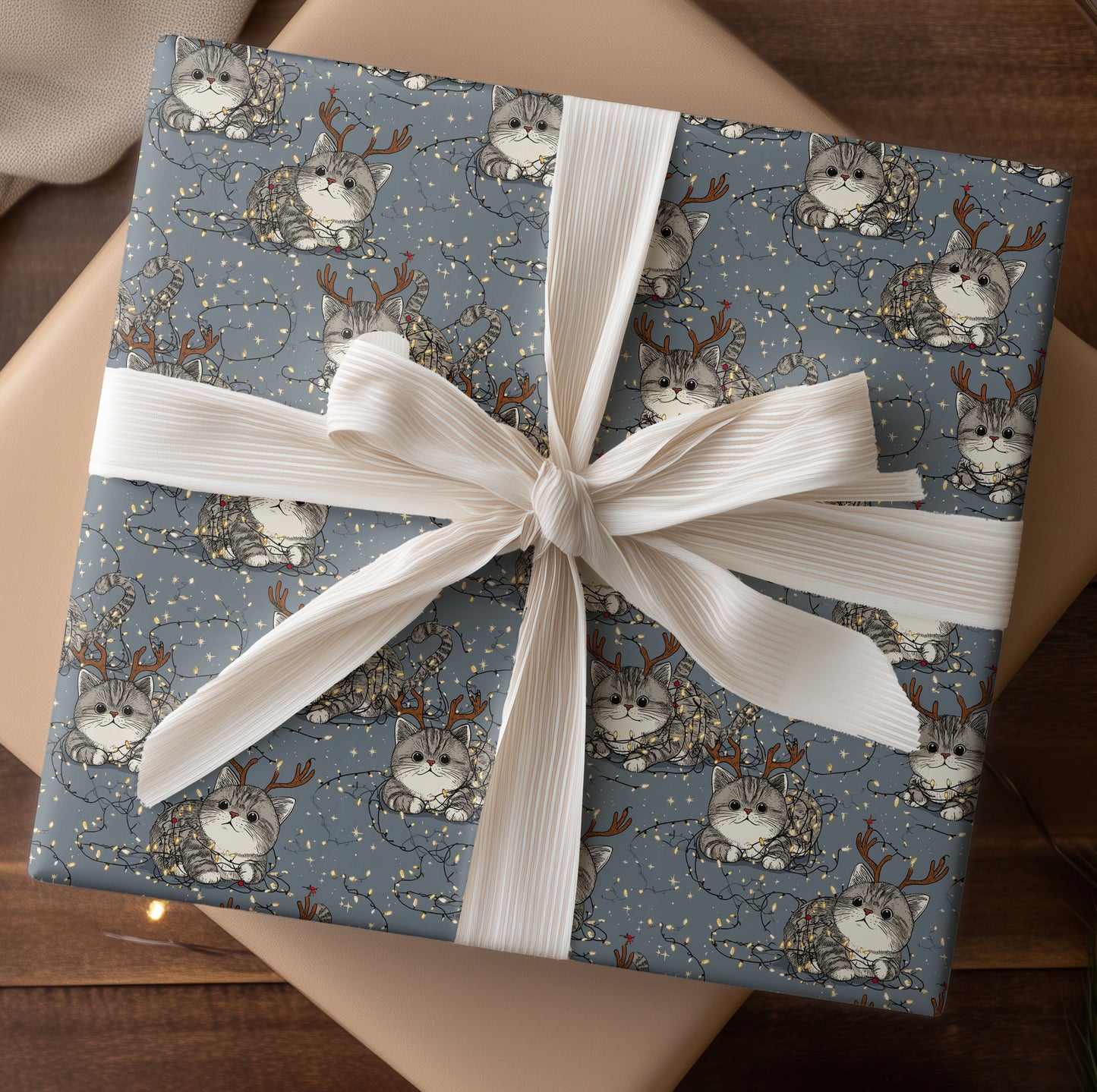 Reindeer Cats Tangle Christmas Lights